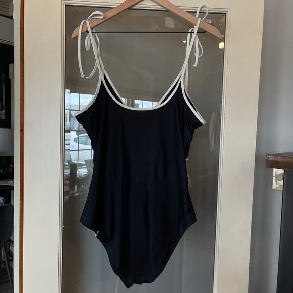 Summersalt The Contrast Strap Backflip One Piece Swimsuit Black White Size 12‎ - Picture 9 of 13